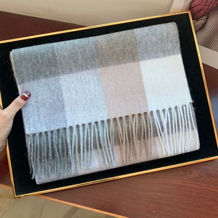 Unisex-Schal aus Lammfell im Edinburgh-Karo-Design, groß und warm - #29 - image 48