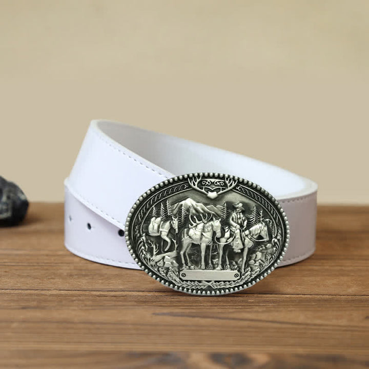 Herren DIY Cowboy Ritter Führt Pferd Schnalle Ledergürtel