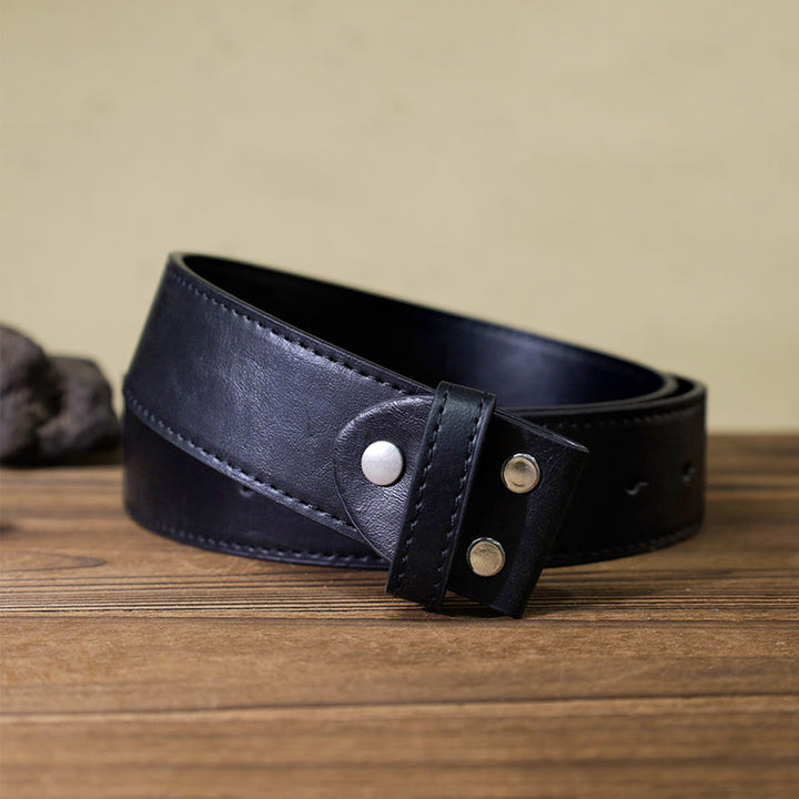 DIY-Ledergürtel mit Emaille-Wild Life-Hirschschnalle für Herren