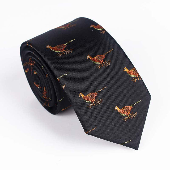 Herren Krawatte mit fliegendem Vogel gestickt 