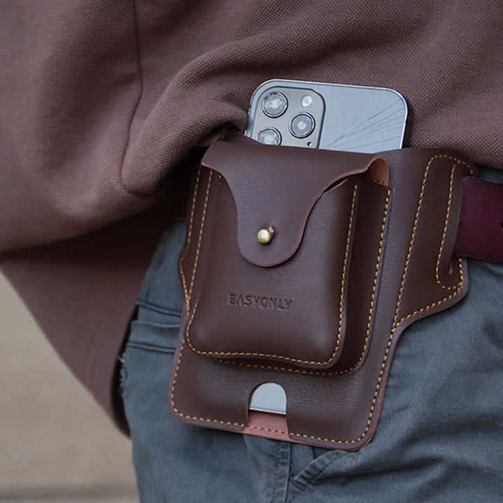 Leder-Gürteltasche mit Handyfach