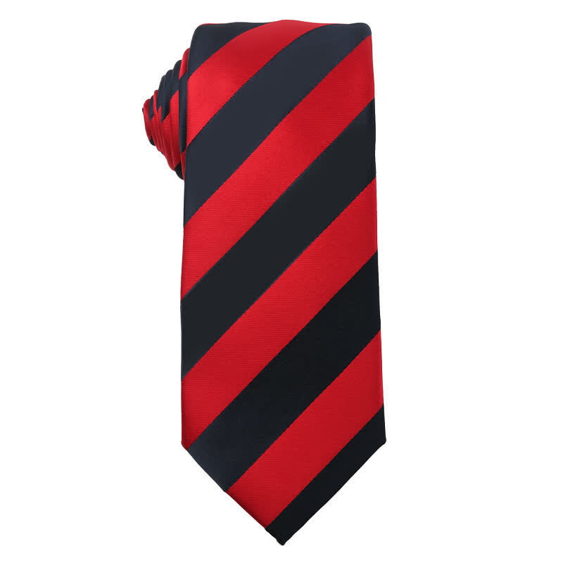 Herrenkrawatte Energetic Red Black Series Gestreift