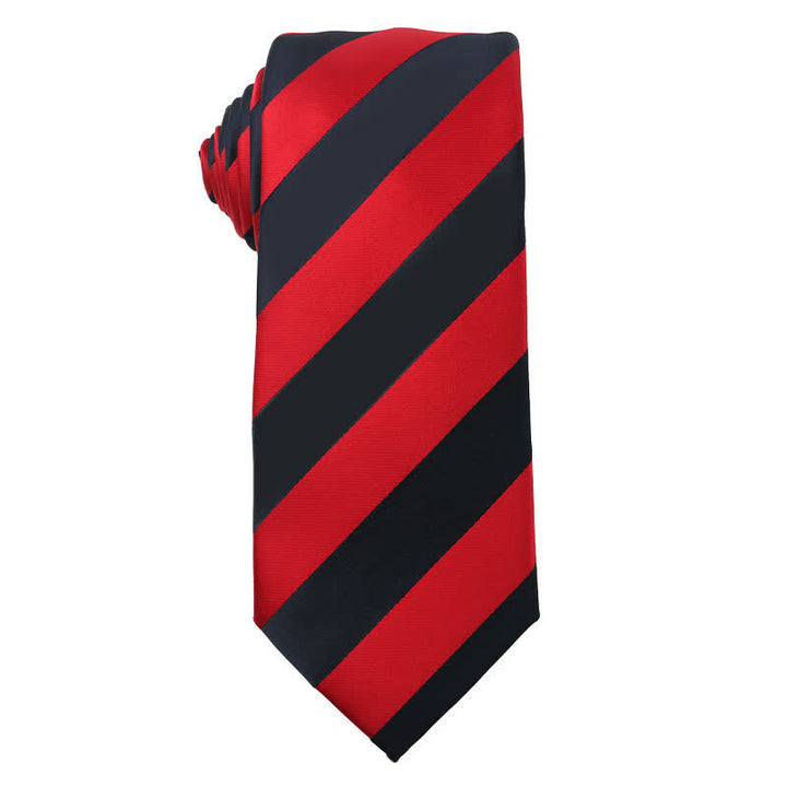 Herrenkrawatte Energetic Red Black Series Gestreift