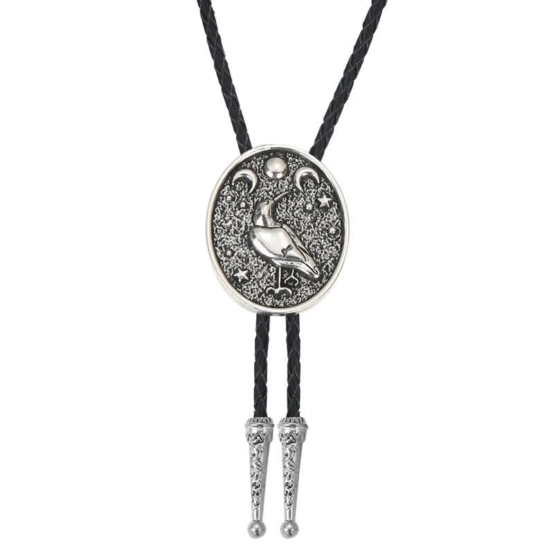 Einfache Sterne Mond Trendiger Vogel Bolo Tie