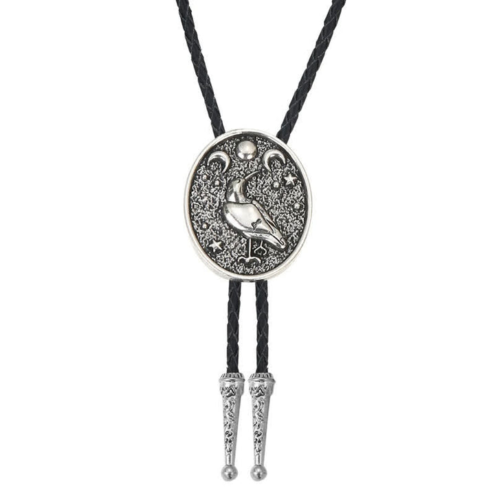 Einfache Sterne Mond Trendiger Vogel Bolo Tie