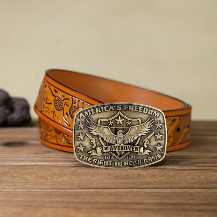 Herren DIY Adler Amerikas Freiheit Schnallen Ledergürtel