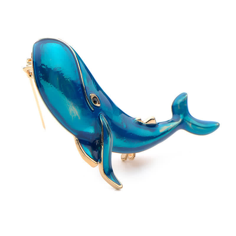 Blaue-Wal-Brosche für Frauen