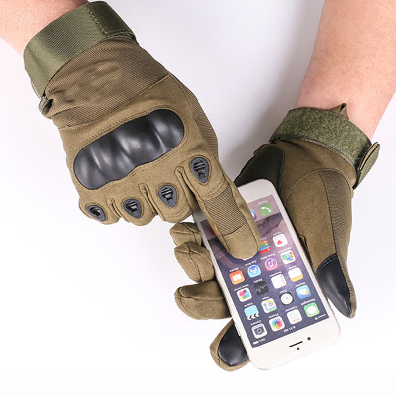 Motorradfahren Verdickte Fleece-gefütterte Taktische Handschuhe