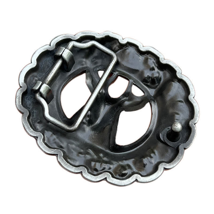 Männer DIY Hohle 3D Elchgeweih Schnalle Ledergürtel