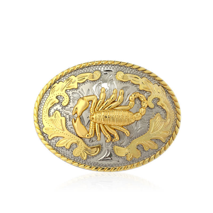 Herren DIY Ledergürtel mit goldener Skorpion-Schnalle