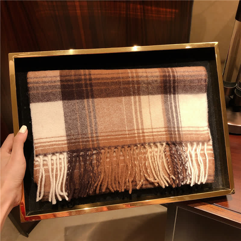 Unisex-Schal aus Lammfell im Edinburgh-Karo-Design, groß und warm - #3 - image 9