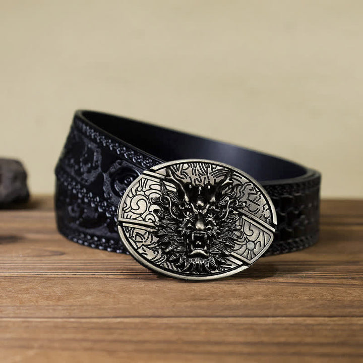 DIY Brave Dragon Verstecktes Klappmesser Ledergürtel für Herren