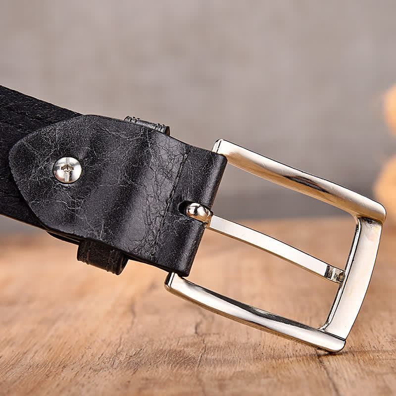 Retro-Blumengürtel aus Leder für Herren