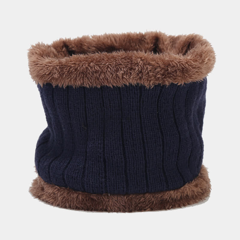 3er-Set Unisex Verdicktes Twill-Strickmütze-Schal-Handschuhe