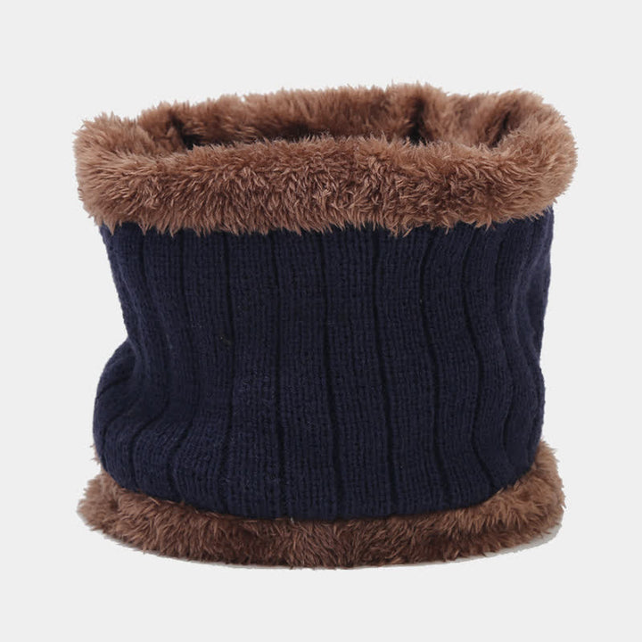 3er-Set Unisex Verdicktes Twill-Strickmütze-Schal-Handschuhe