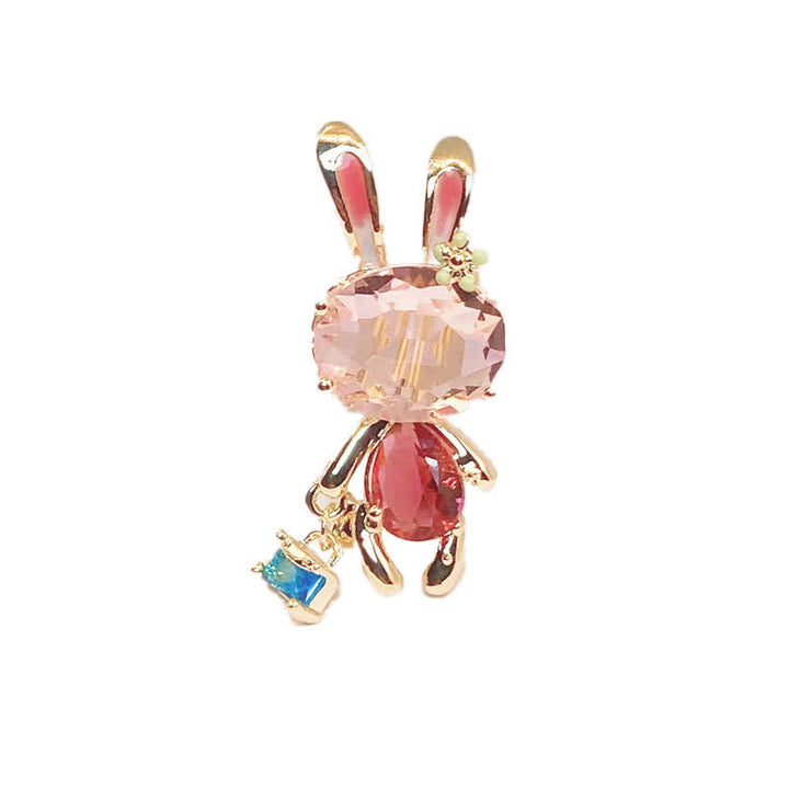 Damen Pink Bunny Kleine Hase Brosche