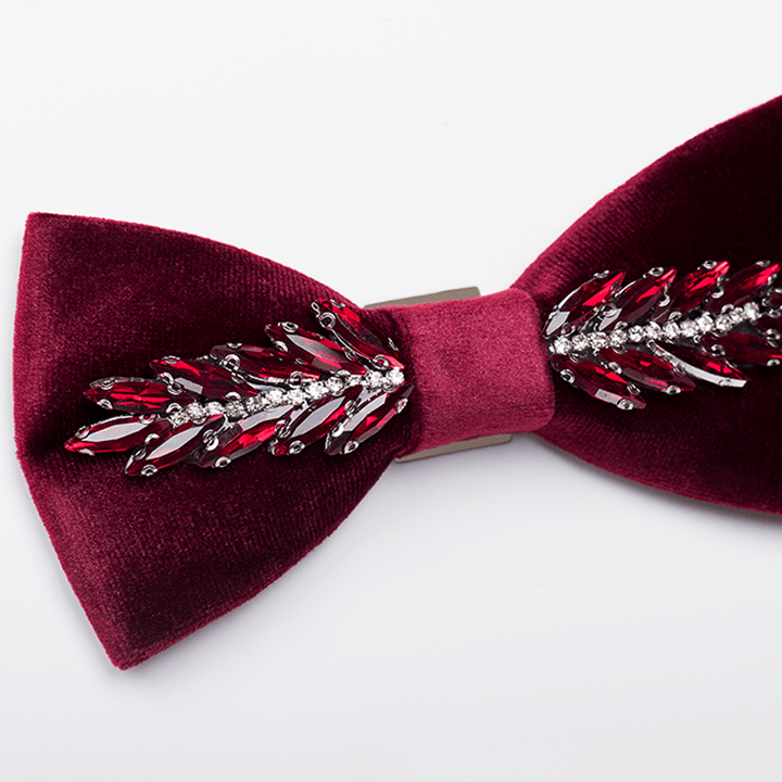Herren Witty Crystal Samt Fliege