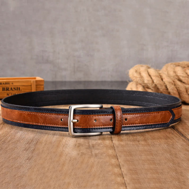 Retro-Blumengürtel aus Leder für Herren