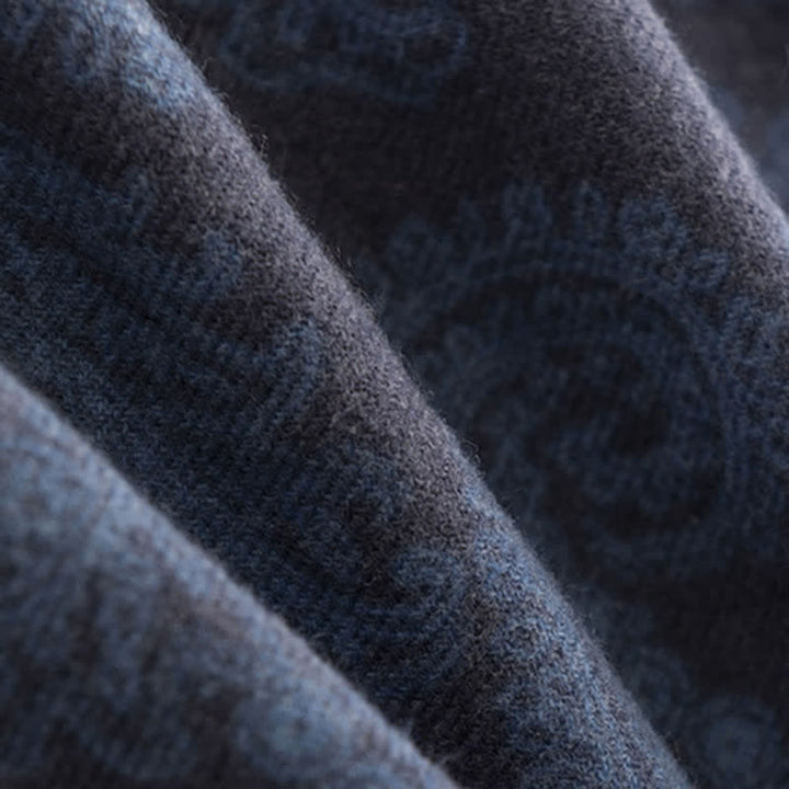 Kurzer Damen Paisley Schal mit Quasten für Herbst und Winter