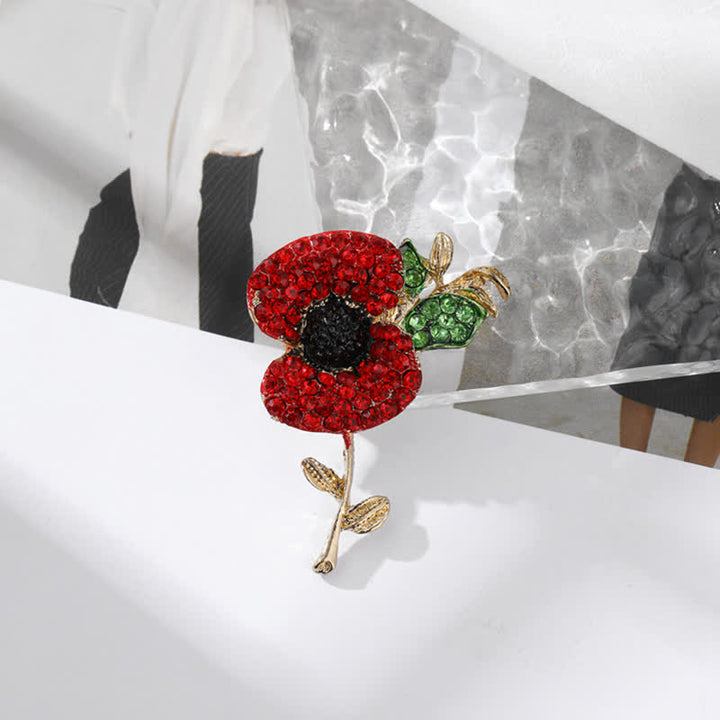 Frauen Lebendige Mohn Saflor Brosche