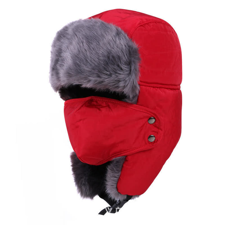 2-teiliger Satz Bergsteigergesichtsmaske und Trapperhut