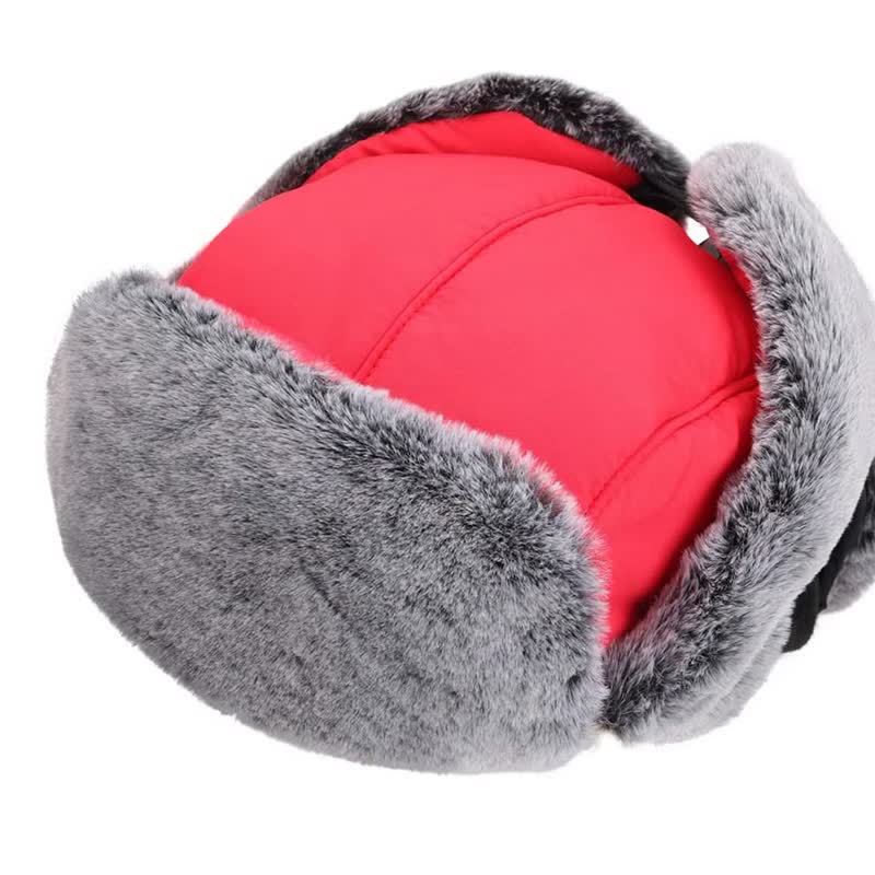 Unisex Outdoor Aviator Cap Kunstfell Trapper Hut Set