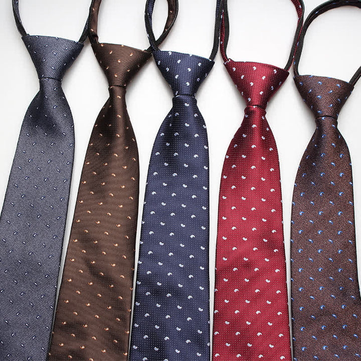 Trendy Mikro Paisley Reißverschluss-Krawatte für Herren