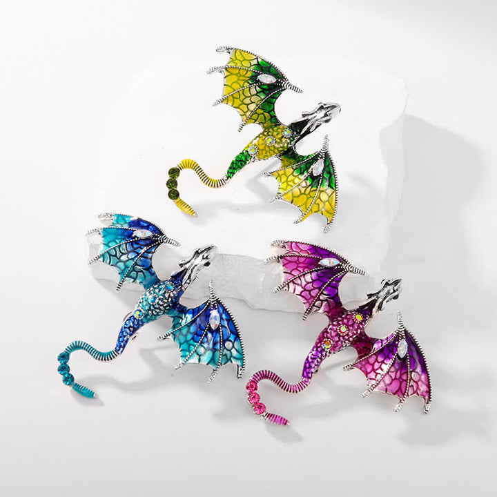 Unisex-Legenden-Fliegender-Drachen-Brosche