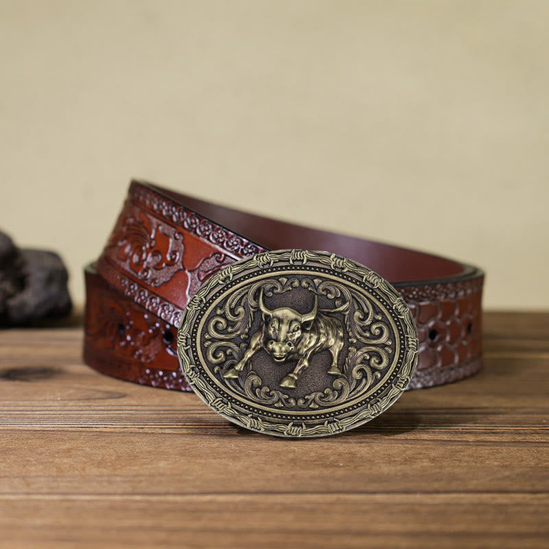 DIY Cowboy Stierkämpfer Schnallenledergürtel für Männer