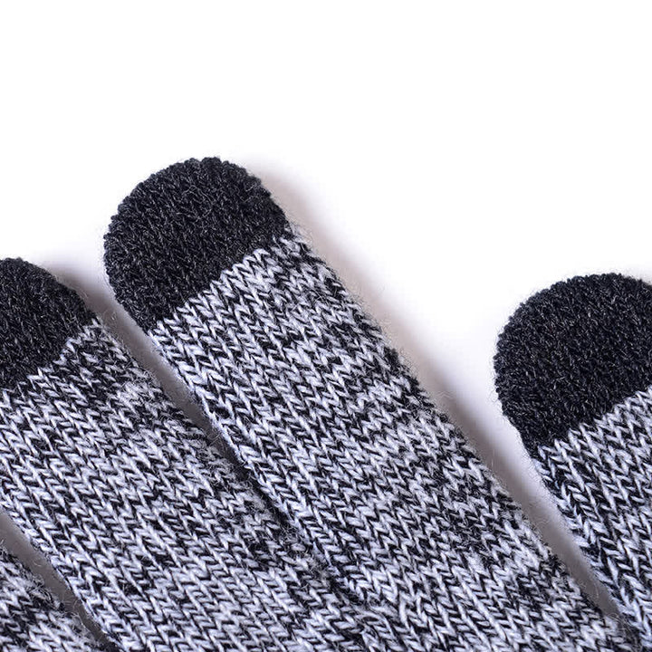 3er Set Warm Beanie Hat Scarf Touchscreen Gloves