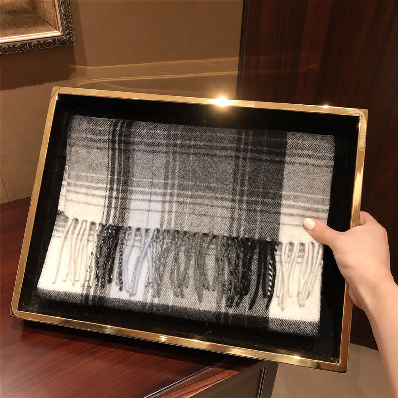 Unisex-Schal aus Lammfell im Edinburgh-Karo-Design, groß und warm - #9 - image 23