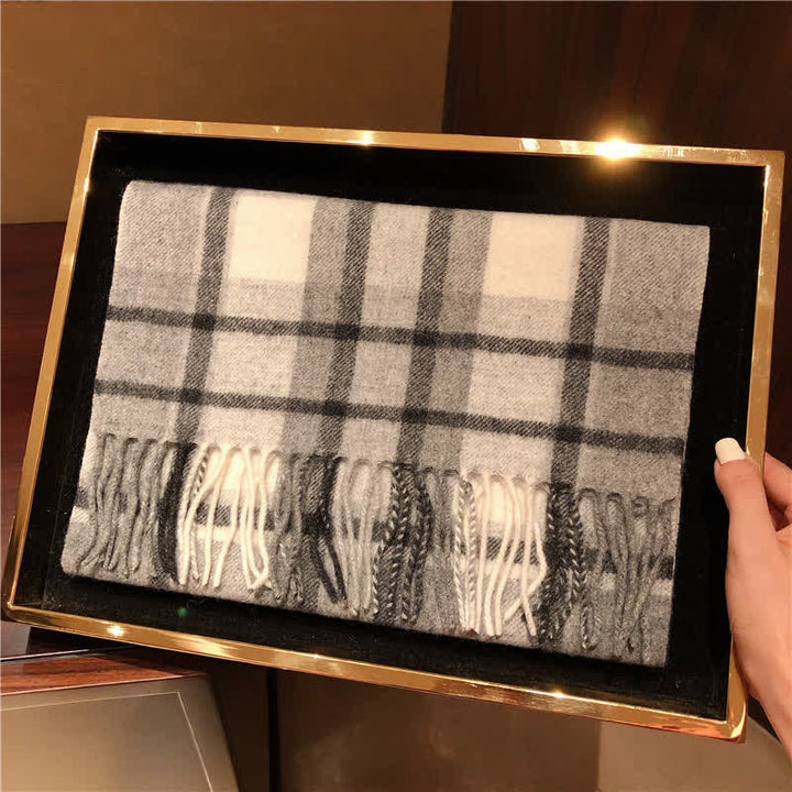 Unisex-Schal aus Lammfell im Edinburgh-Karo-Design, groß und warm - image 17