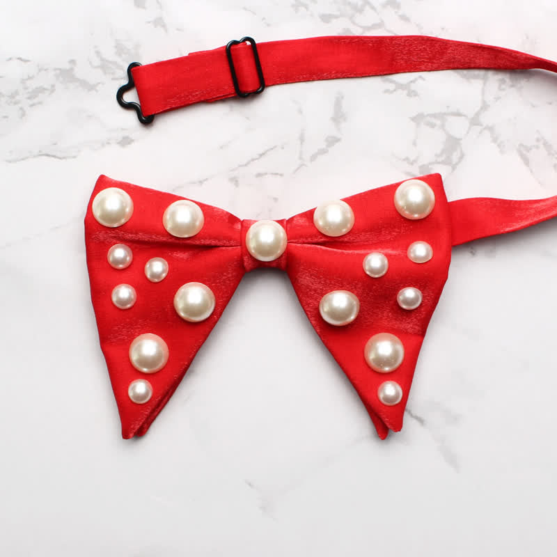 Pearls Bright Oversized Pointed Bow Tie - image 2