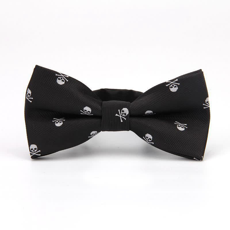 Herren Halloween Skelett Kreuzknochen Fliege