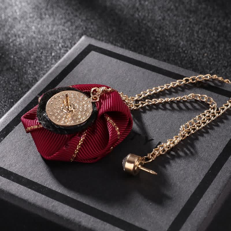 Charmante florale Rosenketten-Brosche für Männer - image 3