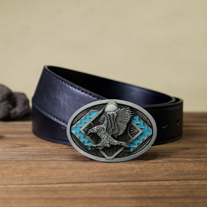 DIY Herrengürtel mit Emaille Adler-Schnalle