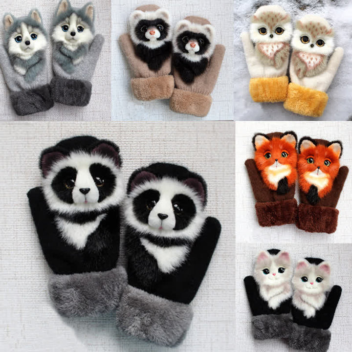 Niedliche Tierfell-Fäustlinge für Frauen - image 1