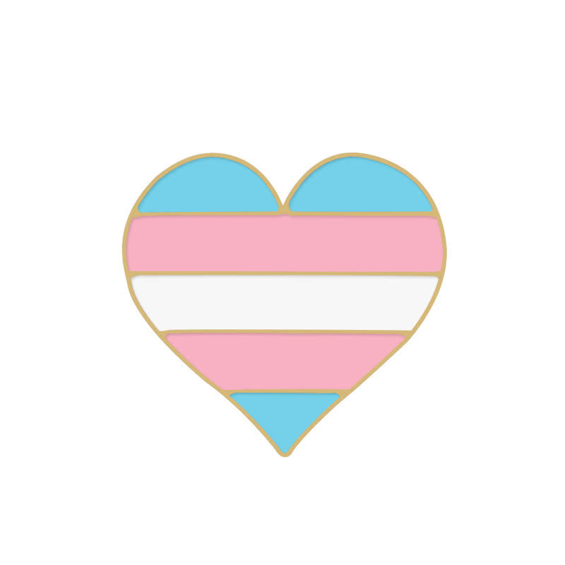 6Stk. Pride Day Pink & Blue Rainbow Flag Brosche