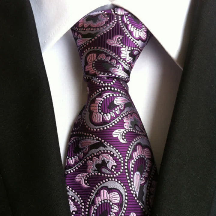 Herren Krawatte mit Meereswellen und Paisley-Muster