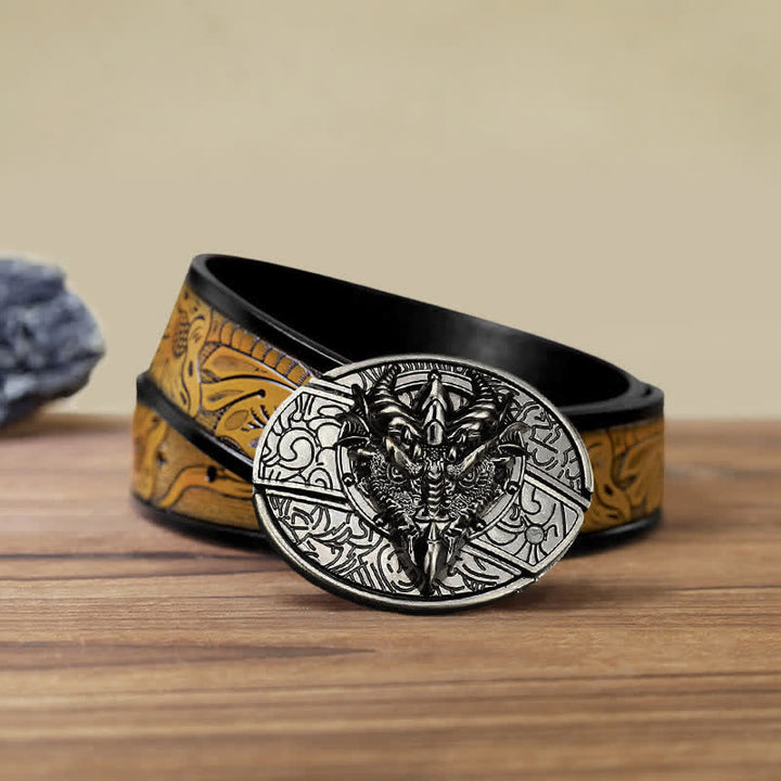 DIY Sharp Dragon Hidden Klappmesser Ledergürtel für Herren