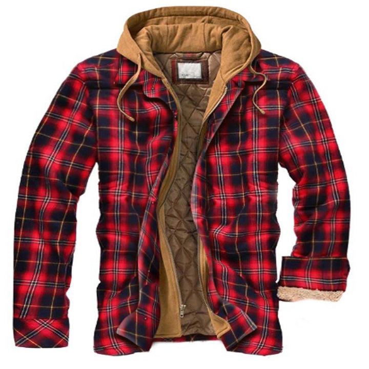 Herren-Stepphemdjacke mit Kapuze und Karomuster - Stil Nr. 4 - 4XL - image 20