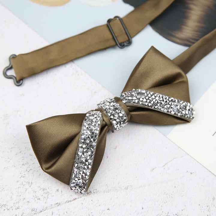 Glitzernde Herren-Fliege mit Strasssteinen für Hochzeiten