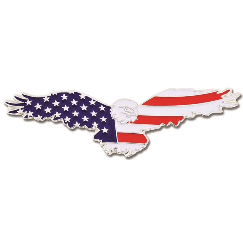 Herrenemaillierte Amerikanische Flagge Geier Brosche