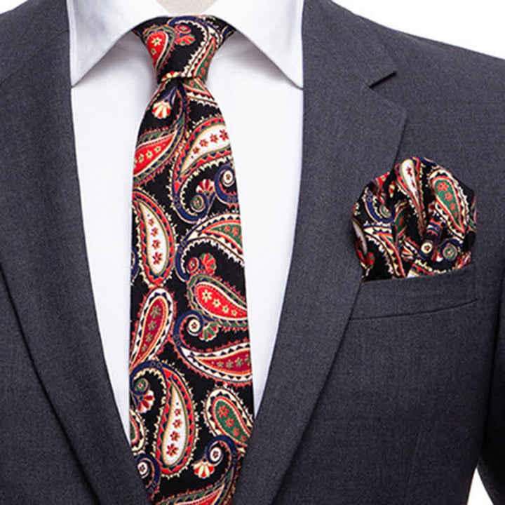 2er Set Exotische Paisley-Krawatten für Herren