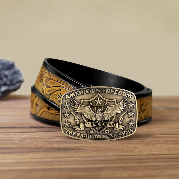 Herren DIY Adler Amerikas Freiheit Schnallen Ledergürtel