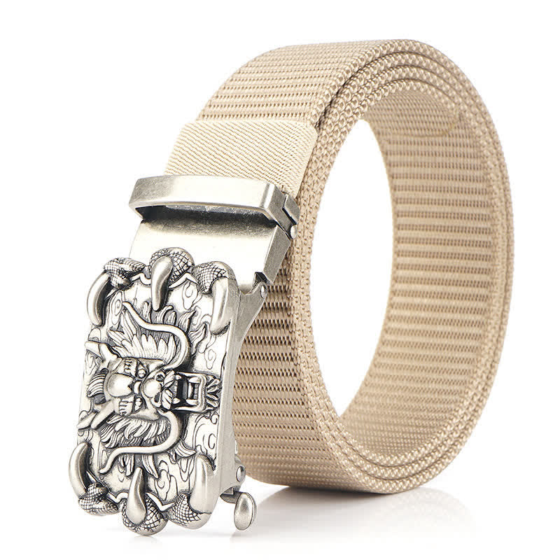 Herren Freizeit Nylon Gürtel mit Drachen Dekor
