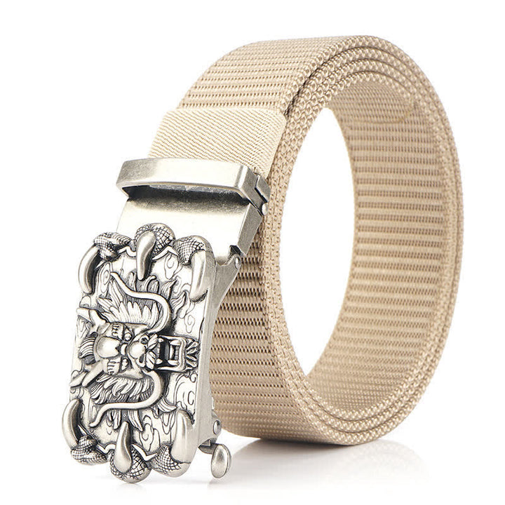 Herren Freizeit Nylon Gürtel mit Drachen Dekor