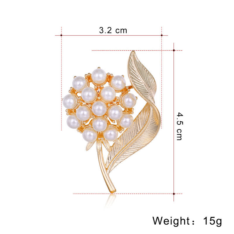 Frische Blumen-Perlen-Brosche für Frauen