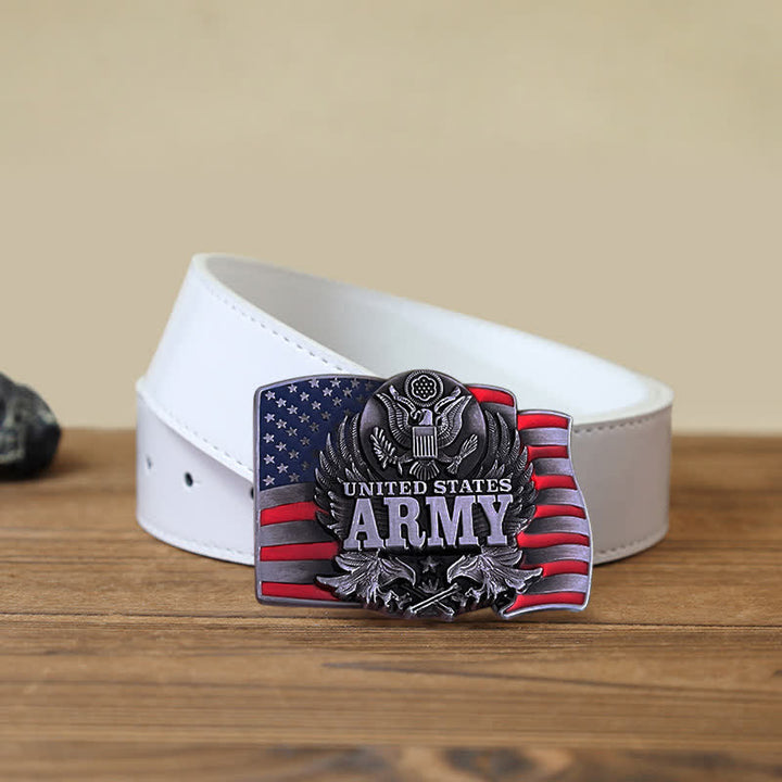 Herren DIY United States Army Schnalle Ledergürtel