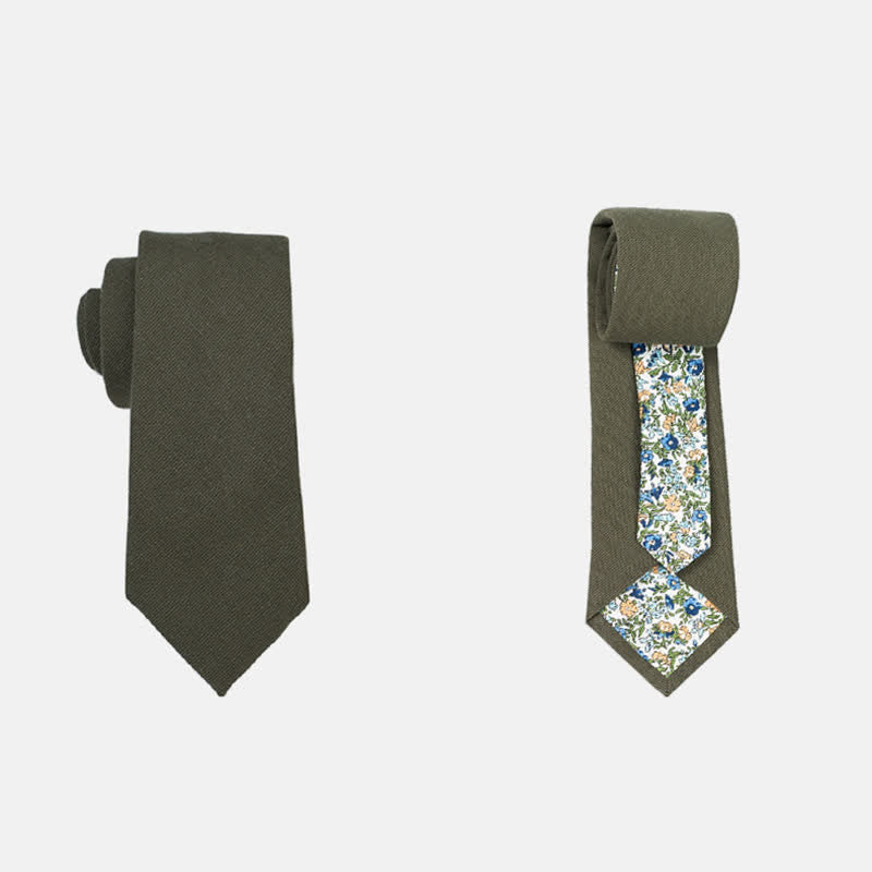 Herren Neuartiger Karo-Blumen-Patchwork-Krawatte
